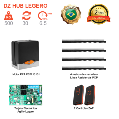 Motor para Puerta Corrediza de 500 KG Legero 127v