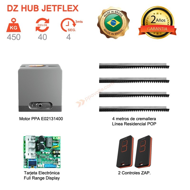 Motor para Puerta Corrediza de 450 KG Jetflex