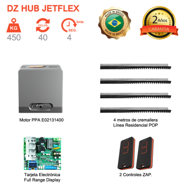 Motor para Puerta Corrediza de 450 KG Jetflex