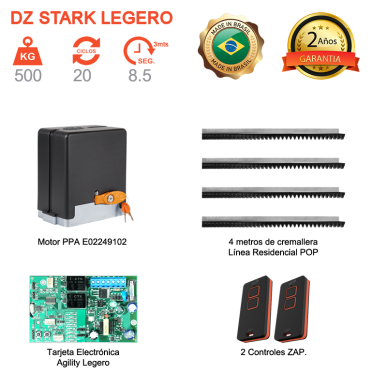 Motor para Puerta Corrediza de 500KG Legero 127v