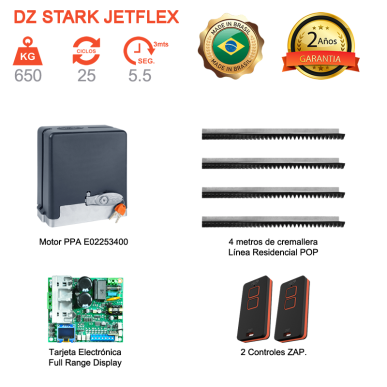 Motor para Puerta Corrediza de 650KG Jetflex 127/220v