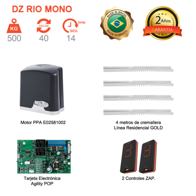 Motor para Puerta Corrediza de 500 KG Mono