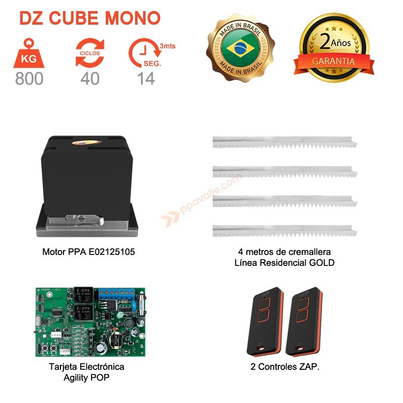 Motor para Puerta Corrediza de 800 KG Mono