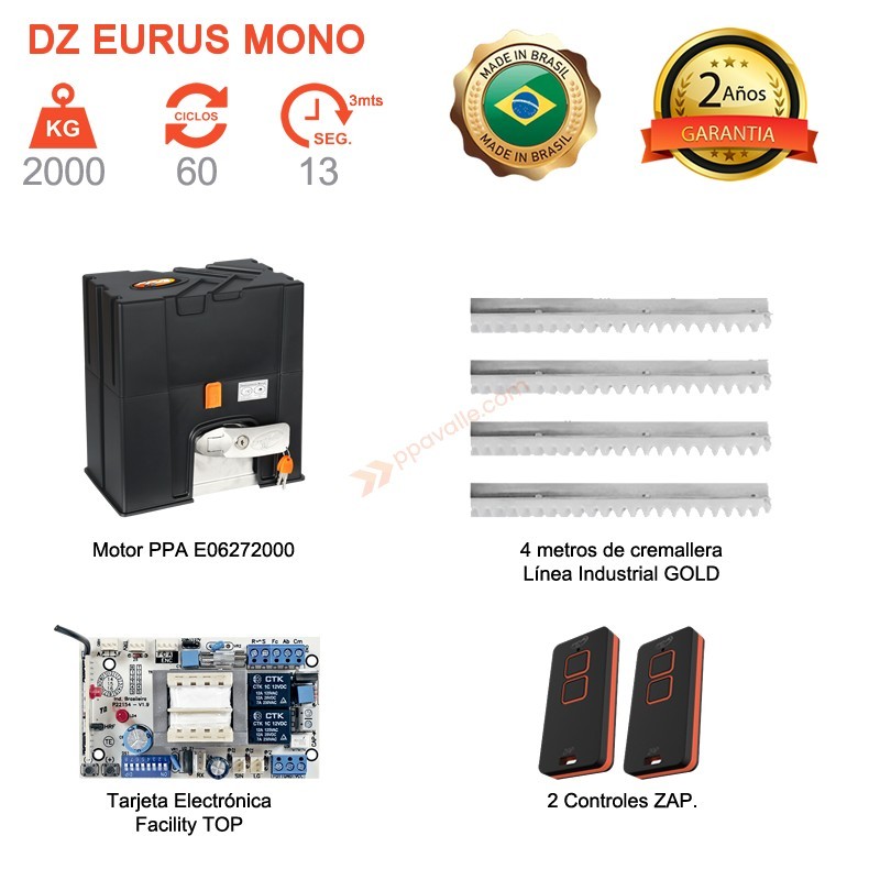 Motor para puerta corrediza de 2000 KG Mono