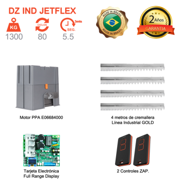 Motor para Puerta Corrediza de 1300 KG Jetflex 127/220v