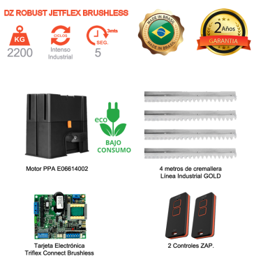 Motor para Puerta Corrediza de 2200 KG Jetflex Brushless