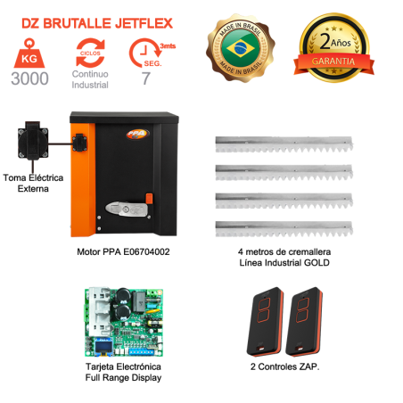 Motor para Puerta Corrediza de 3000 KG Jetflex