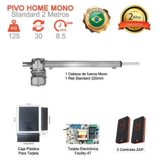 Motor Análogo para Puerta Batiente de 125 KG 2 Metros Una Hoja