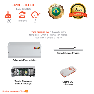 Motor para puerta peatonal batiente SPIN Jetflex