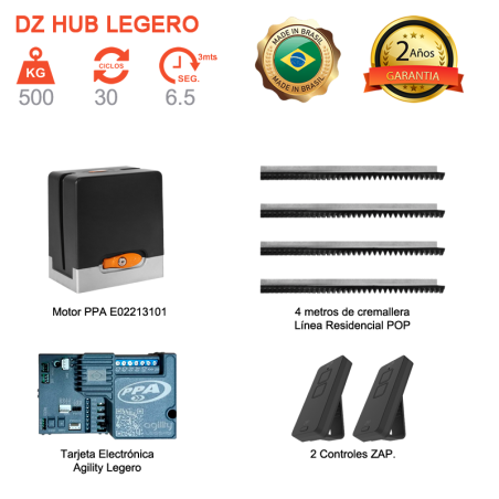 Motor para Puerta Corrediza de 500 KG Legero 127v