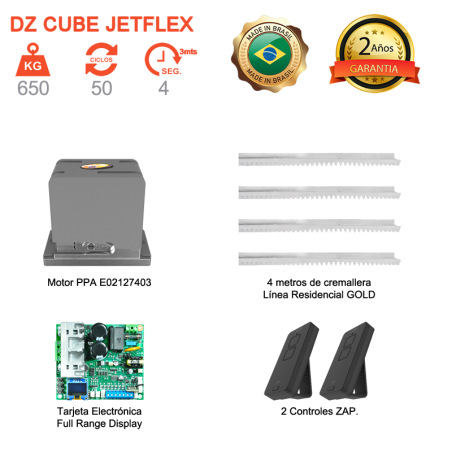 Motor para Puerta Corrediza de 650 KG Jetflex