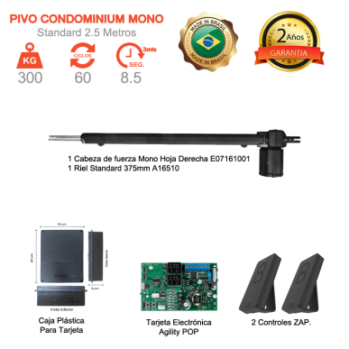 Pivo Condominium Mono Standar 2.5 Metros (Una Hoja Derecha)