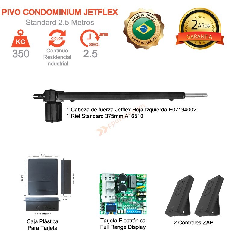 Pivo Condominium Jetflex Standar 2.5 Metros (Una Hoja Izquierda)