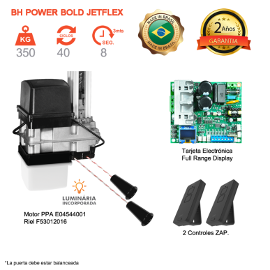 Motor PPA BH Power Bolt 350 Jetflex Para Hogares de Tráfico Medio