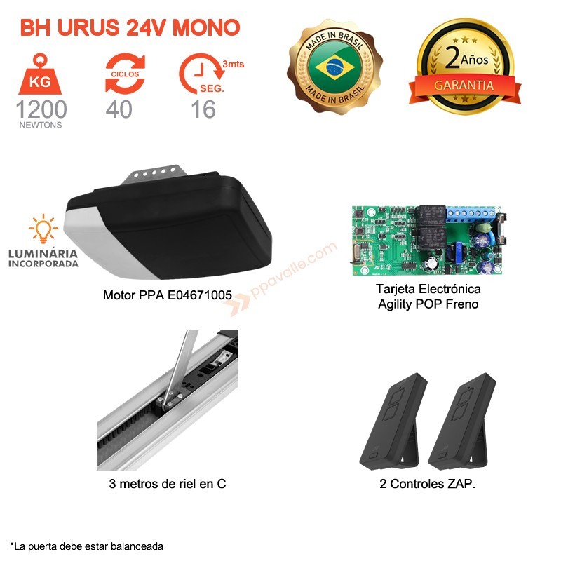 Bh Urus 24V Mono 1200N