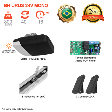 Bh Urus 24V Mono 800N